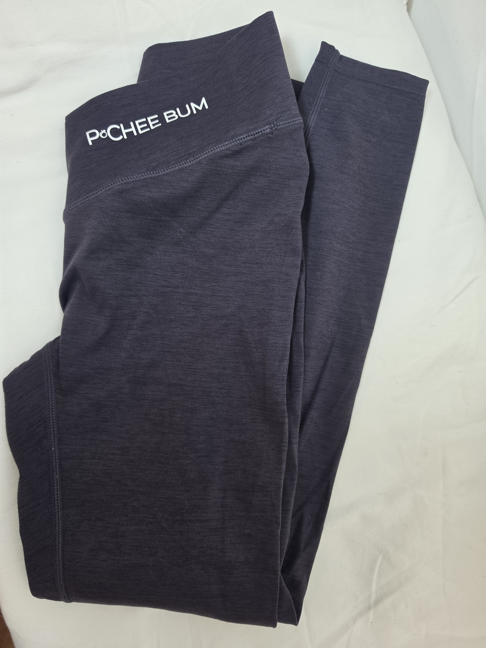 Pchee Bum Heathered Dark Gray Pocket Scrunch Butt Leggings Size 8 / S